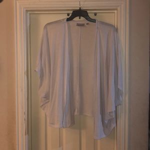 White dolman open cardigan
